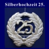 Silberne Hochzeit, 25 Jahre, Zahlendeko