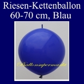 Riesen-Girlanden-Luftballon, 60-70 cm, Blau, 1 Stück