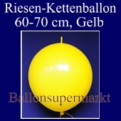 Riesen-Girlanden-Luftballon, 60-70 cm, Gelb, 1 Stück