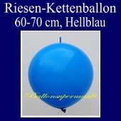 Riesen-Girlanden-Luftballon, 60-70 cm, Hellblau, 1 Stück