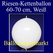 Riesen-Girlanden-Luftballon, 60-70 cm, Weiß, 1 Stück