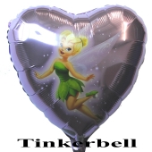 Luftballon Tinkerbell Herzluftballon, Folienballon mit Ballongas Helium