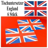 Untersetzer England, Partydekoration Union Jack Tischdekoration
