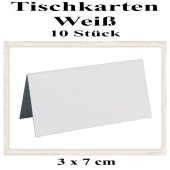 Tischkarte, Namenskarte, Weiß