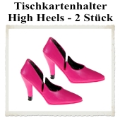 Tischkartenhalter, Namenskartenhalter, High Heels, Fuchsia