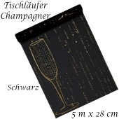 Tischläufer Champagner, schwarz