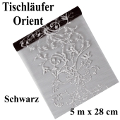 Tischläufer, Tischdecke Orient Schwarz, 5 Meter Rolle