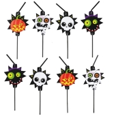 8 Trinkhalme Halloween Kids Partydekoration