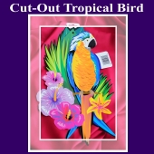 Cut Out Tropical Bird, Hawaii-Partydekoration