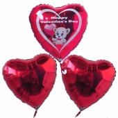 Valentinstag, schwebende Helium Luftballons, Bouquet 10, Happy Valentine's Day