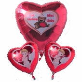 Valentinstag, schwebende Helium Luftballons, Bouquet 1