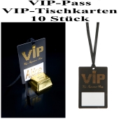 VIP Tischkarten, VIP-Pass, Partydekoration