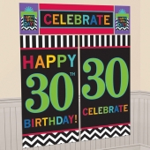 Wanddekoration Celebrate 30, Poster-Set zum 30. Geburtstag