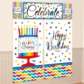 Wanddekoration Happy Birthday, Poster-Set zum Geburtstag