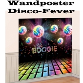 Disco Party, Mottoparty 70er Jahre, Wandposter, Boogie, Partydekoration