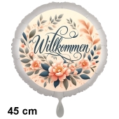 Willkommen - Rundluftballon 45 cm