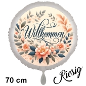 Willkommen - Rundluftballon 70 cm