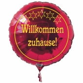 Willkommen zuhause! Luftballon aus Folie mit Helium Ballongas