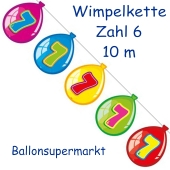 Wimpelkette Balloonshape zum 7. Geburtstag