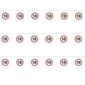 Wimpelkette Verkehrsschilder zum 18. Geburtstag