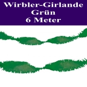 Wirbler Girlande, Papiergirlande, Drehgirlande, Grün, 6 Meter