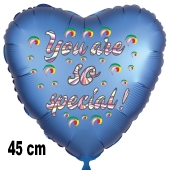 You are so special! Herzluftballon aus Folie, 45 cm, satinblau