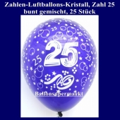 Zahlen-Luftballons, Zahl 25, 25 Stück
