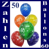 Luftballons, Latexballons 50 Stück "60"