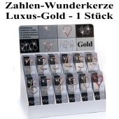 Zahlen-Wunderkerze Gold, 1 Stück