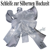 Zierschleife zur Silbernen Hochzeit