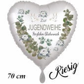 Zur Jugendweihe Herzlichen Glückwunsch, Herzluftballon 70 cm