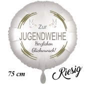Zur Jugendweihe Herzlichen Glückwunsch, Rundballon 75 cm