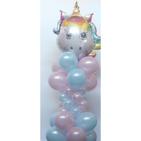 Einhorn Geburtstags-Luftballons Set – Mit Zahl 4, Regenbogen & Sternen, Folienballons