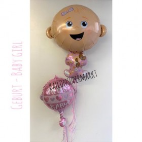 LUMOOM Oh Baby Folienballon-Set – 6 Buchstaben & 6 Herz-Ballons, 16 Zoll, Cremeweiß/beige