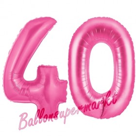 40. Geburtstag Deko-Set Für Frauen – Mit Ballons, Banner & Konfetti, Roségold, Inkl. Aufblas-Strohhalm