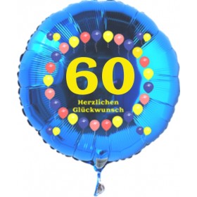 Folat 27960 Zahlen Luftballon 60 Geburtstag – Rainbow Folienballon 45 Cm