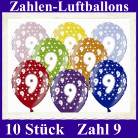 TOPHOPE Luftballon 9 Geburtstag Blau Happy Birthday Folienballon Luftballon Zahlen Geburtstagsdeko Jungen 9 Jahr Riesen Folienballon Zahl 9 Ballon 9 Deko zum Geburtstag Blau