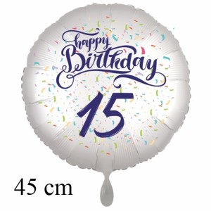 Geburtstags-Banner Zum 15. – Inkl. Türbanner & 'Happy Birthday'-Spruch, Faltbar & Wiederverwendbar
