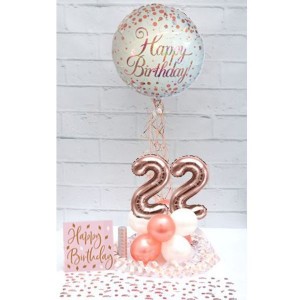Geburtstagsdeko Set Mit Luftballons Happy Birthday Glamour Zum 22
