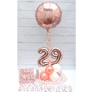 Houhounb 29. Geburtstag Deko-Set – Luftballons, Banner, Krone In Rosarot, Komplett Für Die Party