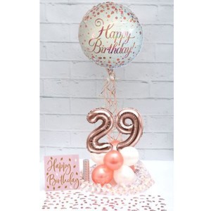 Oumezon 29 Geburtstag Madchen Dekoration Rose Gold 29 Geburtstag