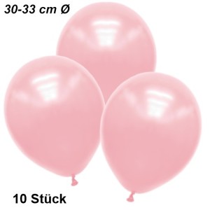 Premium Metallic Luftballons, Babypink, 30-33 cm, 10 Stück