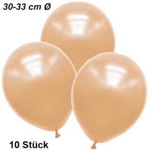 Premium Metallic Luftballons, Orange, 30-33 cm, 10 Stück