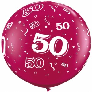 Folat 8 Luftballons '50 Jahre' - Bunte Geburtstagsballons Für Jubiläum, Durchmesser Bis 30 Cm