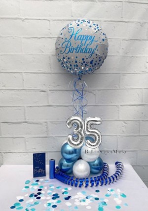 Geburtstagsbanner „Cheers To 35 Years“ – 200x129 Cm, 600D Polyester, Für Party-Deko
