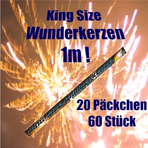 Wunderkerzen King Size, 1 m, 60 Stueck, 20 Pakete