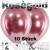 Chrome Luftballons Roségold, 30 cm Ø, 10 Stück