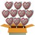 10 weiße Herzluftballons, "Zur Rosenhochzeit in Liebe!" , inklusive Helium