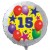 Luftballon aus Folie mit Helium, 15. Geburtstag, Sterne und Luftballons