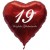 19. Geburtstag, roter Herzluftballon aus Folie, 61 cm groß, mit Helium